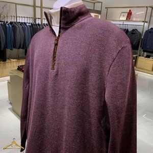 Jos. A. Bank Maroon & Purple Quarter-Zip Sweater